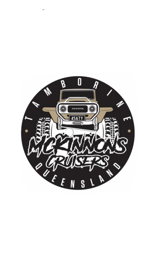 Black Small Round Logo Sticker